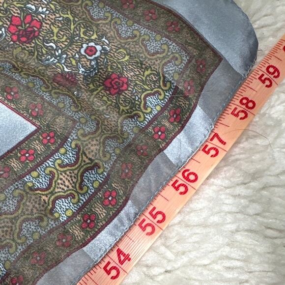 Floral Romantic Silky Scarf Made in Italy Lightweight Girly Rose S14 - Picture 9 of 10